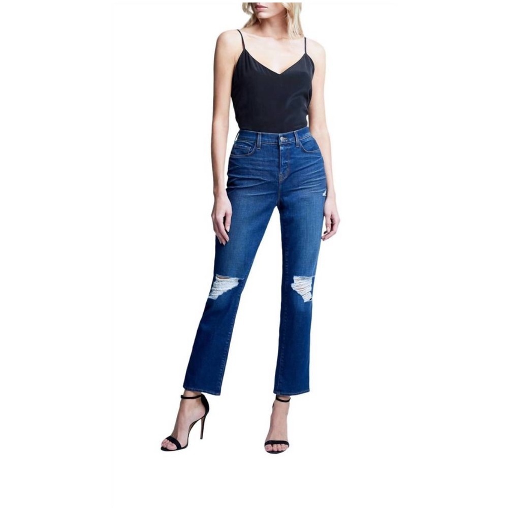 Womens L’AGENCE Shane Mid Rise Slouchy Straight Cypress Jeans